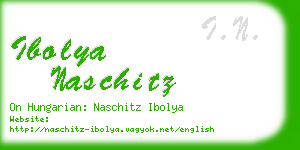 ibolya naschitz business card
